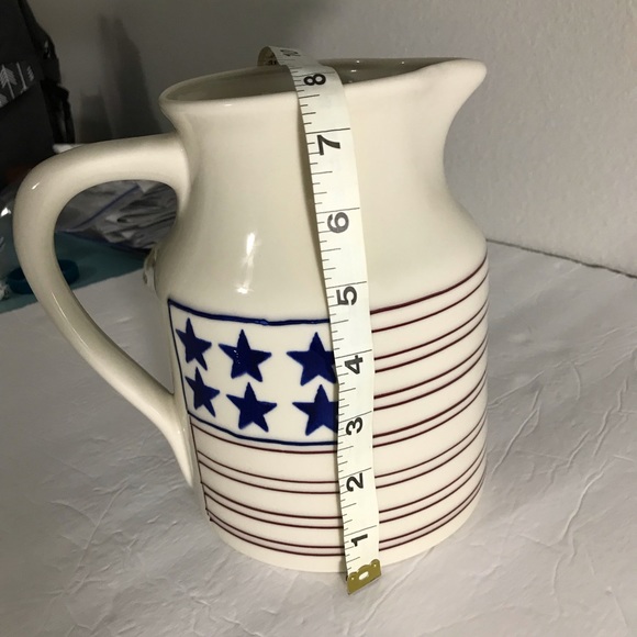 Hartstone Stoneware Pitcher Stars and Stripes Americana - Picture 9 of 10